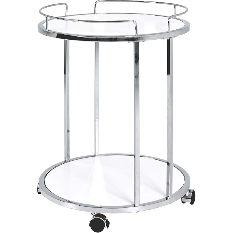 HAKU Furniture Trolley, Chrome/White, 60x45x60 cm