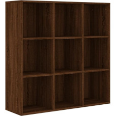 vidaXL Bookcase, Bookcase with Large Storage Space, Office Cabinet for Bedroom, Living Room, Office, Filing Cabinet, Cabinet Room Divider, Brown Oak Effect