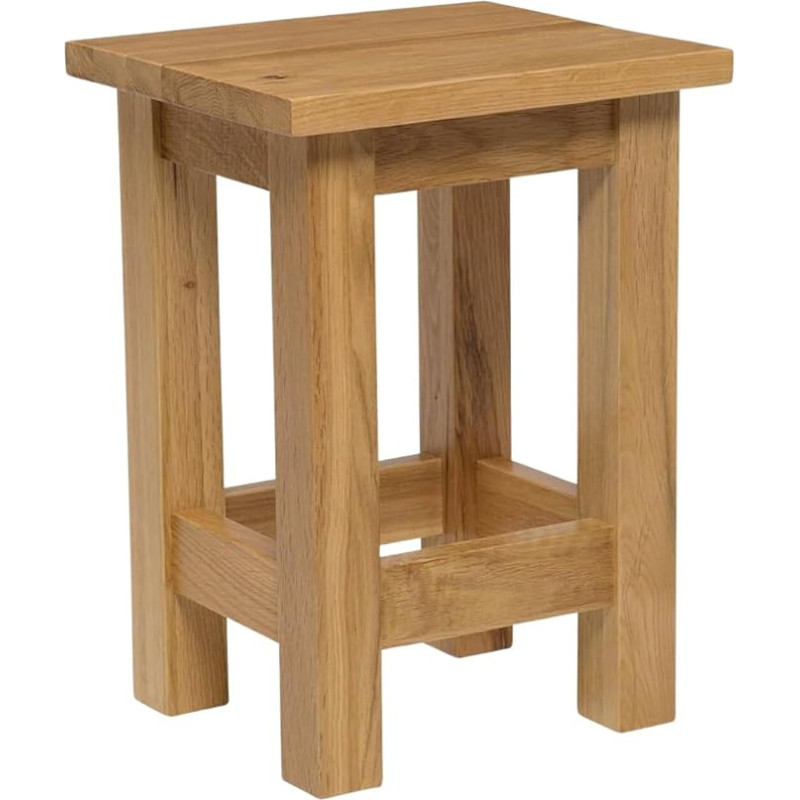 Waverly Oak Small Side Coffee Table in Light Oak Finish | Solid Wooden Slim Occasional/Lamp / End/Console / Bedside Stand