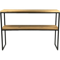 Narrow Console Sofa Table - Narrow Solid Wood H Table with Shelf, High Side Table for Living Room & Entrance, Stylish & Space-Saving Furniture