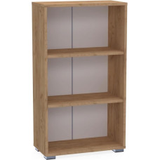 Bracia Mebelek Golden Oak Shelf, 60 cm Wide, Wooden Bookcase, Office Furniture 60 x 30 x 106 cm, Bookcase, 3 Compartments, Office Folder Shelf