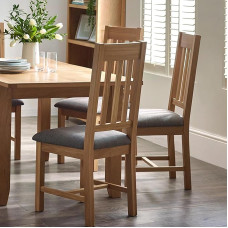 Julian Bowen Set of 2 Mallory Dining Chairs, Brown, 105 x 47 x 52 cm