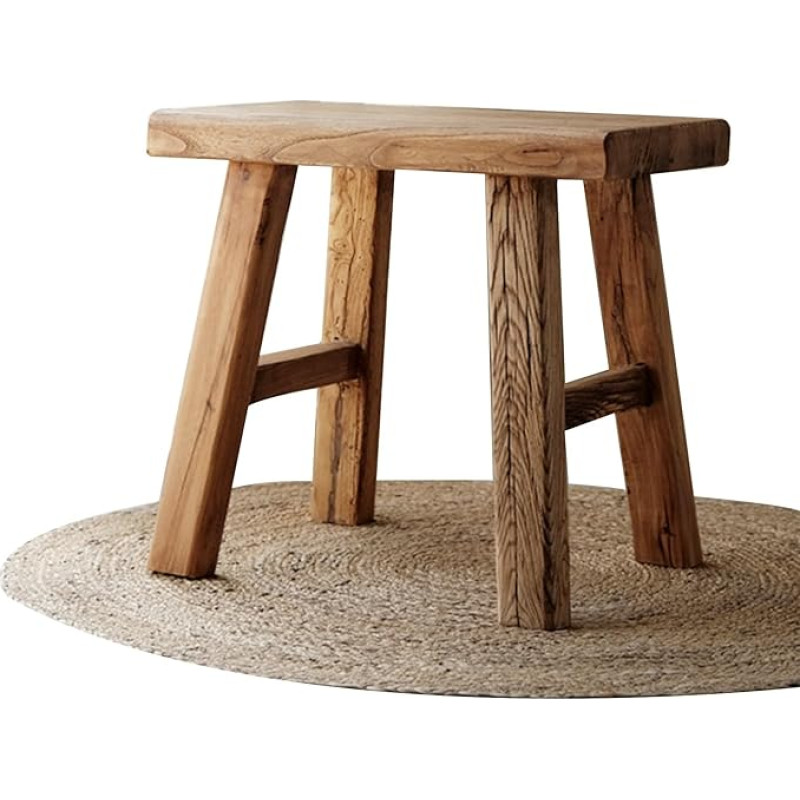 JOSIAHCQ Wooden Dining Room Stool Hallway Kitchen Bench Corner Bench Dining Room Bench Bed Bench Foot Stool Wardrobe Bench Ottoman for Bedroom Kitchen Entrance (50 cm 19.7 inches)