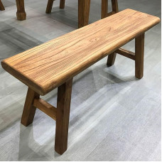 Wooden Bench, Kitchen Bench, Patio Bench without Backrest, Bed Bench, Narrow Flower Bench, Living Room, Hallway Furniture, Ideal for Farmhouse/Modern/Retro (47.2 x 10.2 x 17.7 in/120 x 26 x 45 cm)