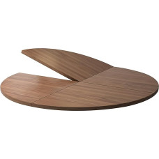 DYUNCZ Klappbare Runde Tischplatte mit 120–180 cm Durchmesser, 4-Fach Klappbar, Tischplatte Holz, Ohne Beine, Platzsparend, Wasserdicht, für Partys und Esszimmer(Brown,120cm/3.9ft)