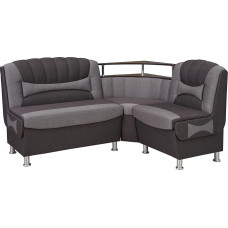 Rodnik Samba New Corner Bench Grey with Shelf and Storage Space, Upholstered Bench, Chest Bench 164 x 128 cm