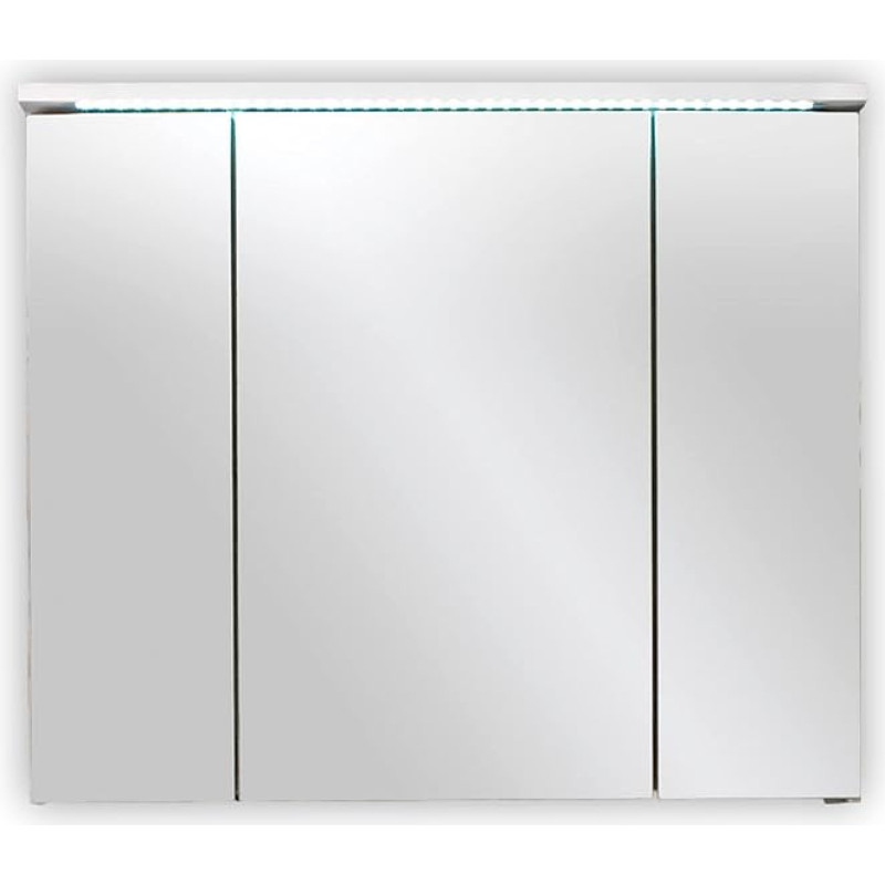 Stella Trading Bathroom Mirror Cabinet with LED Lighting, W x H x D 80 x 68 x 23 cm