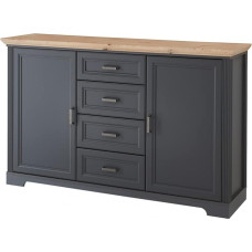 DEINE TANTE Emma Jasmine 5033GH25 Chest of Drawers Graphite Grey / Artisan Oak Approx. 165 x 102 x 41 cm