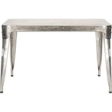 Safavieh Antique Silver Metal Dining Table 121 x 71 x 76.20 cm