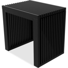 APRTAT Bamboo Dining Bench Black Wood Entrance Bench Night Bench Modern Indoor Wooden Storage Bench for Entrance Area Bedroom Bathroom Kitchen