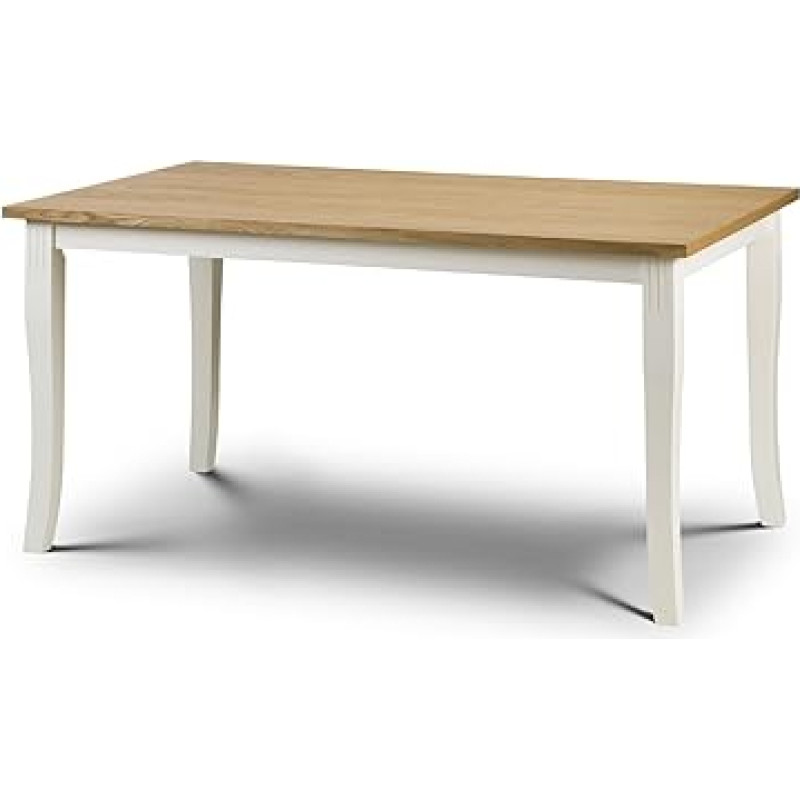 Julian Bowen Davenport Dining Table Ivory Light Oak