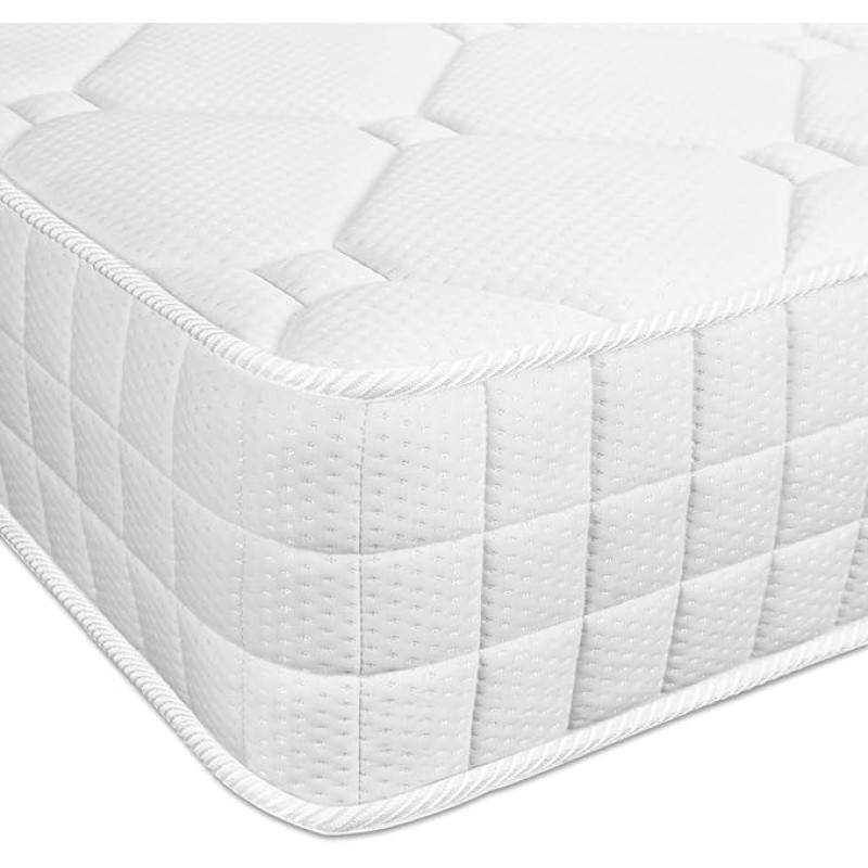LAMB Mattress 90 x 200 cm Pocket Spring Mattress, Ergonomic 7-Zone Spring Mattress, Oeko-Tex Certified, Height 20 cm, Mattress for Children and Adults