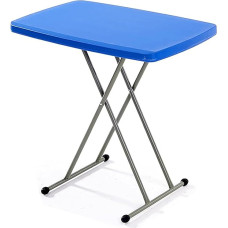Höhenverstellbarer Klapptisch aus Kunststoff – Tragbarer Laptop- und TV-Tablett, quadratischer Picknick-Schreibtisch mit X-Rahmen, kleiner faltbarer Tisch für Campingpartys und Küche (49,8 cm T x 75,9