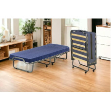 Talamo Italia - Venera Folding Bed with 15 Slats, Includes Mattress, Space-Saving Cot, 100% Made in Italy, 80 x 190 x 39 cm