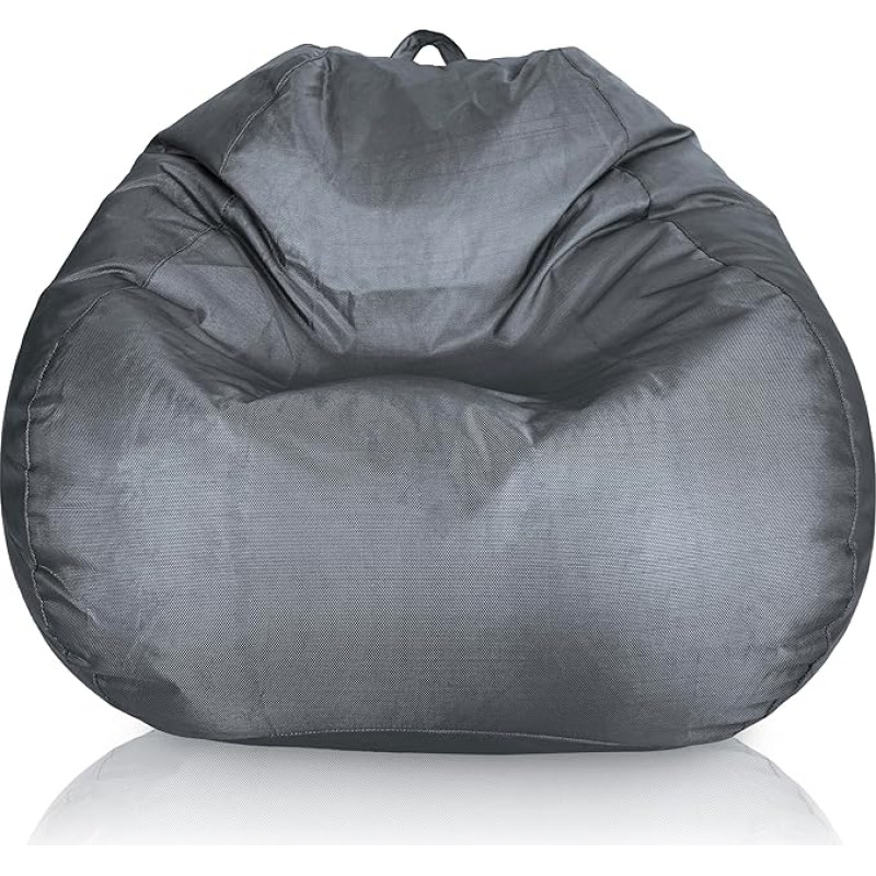 Aiire XXL Bean Bag Outdoor Modern with Filling - Modern Giant Bean Bag for Garden and Pool - Coarse Floor Cushion - Floor Chair - Gaming Bean Bags for Children and Adults Grey
