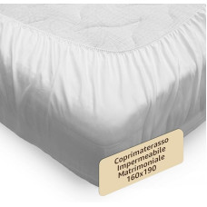 Double Waterproof Mattress Topper with Corners, Anti-Allergy, Breathable and Dust Mite Proof, 160 x 200 cm (Double)