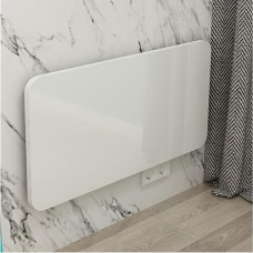 Wandmontierter Klappschreibtisch – zusammenklappbare schwimmende Werkbank für Laptop, Arbeitszimmer, Esszimmer auf Balkon, Schlafzimmer, Bad, Küche – platzsparende Lösung (90 x 30 cm, weiß)