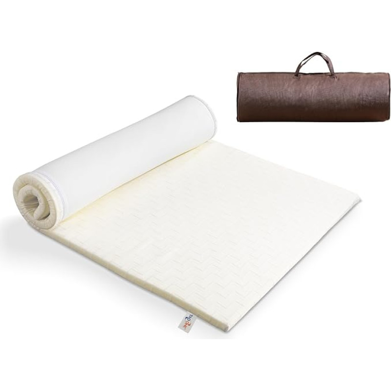 TAO ONE Rollbar Camping Mattress (100 x 200 cm), Camping Mattress Foam, Folding Mattress with Carry Bag, Futon Mattress for Camping, Travel, Tent, Car, Floor and Guests