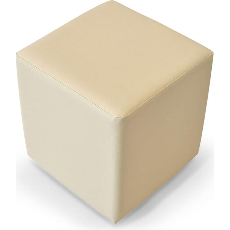 moebel-eins Kubus Cube Seat Stool Stool 39 x 34 x 34 cm Beige
