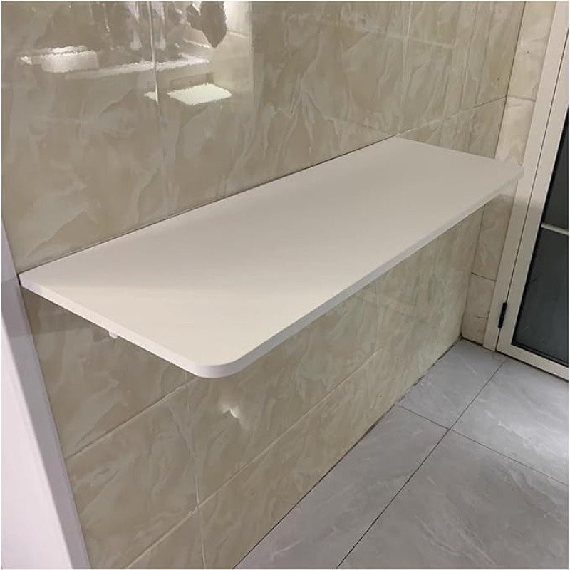 Faltbarer Wandtisch - Platzsparender vielseitiger Schreibtisch & Esstisch für Zuhause, Büro, Garage, Küche & Bar (80x40cm, Weiß) - Ideal für kleine Räume