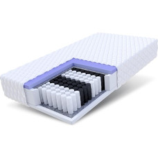 FDM Mattress 90 x 200 cm Hardness H2 H3 Height 23 cm Pocket Spring Mattress Polyurethane Foam 7 Comfort Zones with Hypoallergenic Washable Jersey Cover Oeko-Tex Mariner