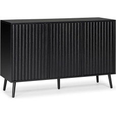 HOMN LIVING Lluvia Sideboard with 3 Doors, Black, 120 cm (Width) 40 cm (Depth) 76 cm (Height)
