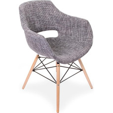 Life Interiors: Olivia Fabric Chair, Dining Chair, Padded Fabric, Round Bathtub Chair, Modern Fabric Chair, Lounge, Kitchen, Dining Room, Cafe, Dresser (Dark Grey, 1)