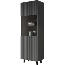 Mirjan24 Vailbo Grey Standing Display Cabinet, Display Cabinet, Living Room Cabinet with Compartments, Tall Cabinet, Multi-Purpose Cabinet (Anthracite)