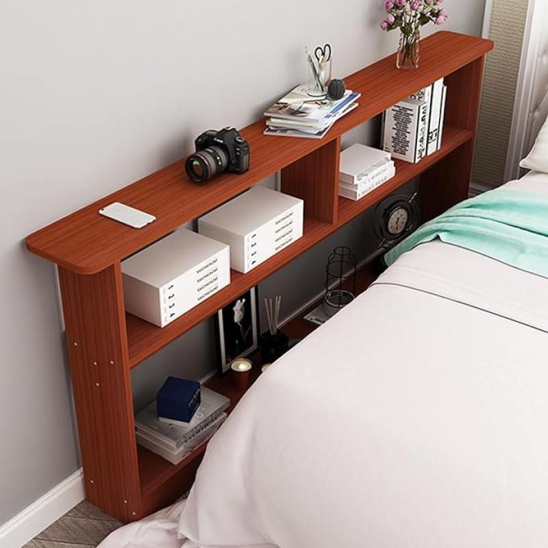 Retro Walnut Sofa Back Console Table with 3 Layer Narrow Design for Small Rooms Entryway Table for Small Spaces 119.9 x 9.9 cm