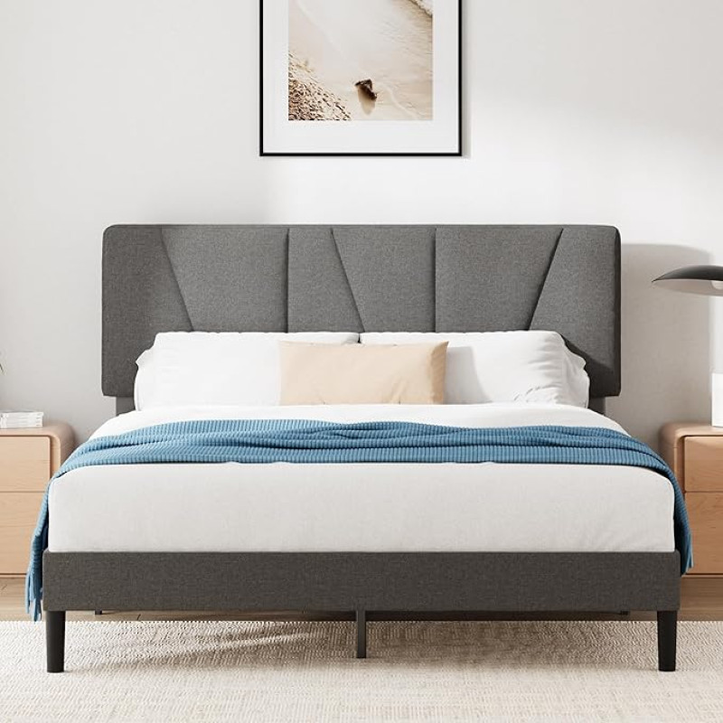 Zinus Platform, Steel, Dark Grey, 135 x 190 cm