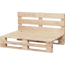 Pallet Sofa Sanded and Brushed Indoor Outdoor Armchair/Sofa from New Pallets for Patio (60 x 60 cm, Raw Finish)