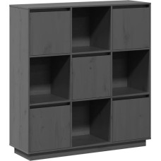 vidaXL Highboard Sideboard Chest of Drawers Cabinet Sideboard Side Cabinet Multi-Purpose Cabinet Wooden Cabinet Tall Cabinet Grey 110.5 x 35 x 117 cm Solid Pine Wood