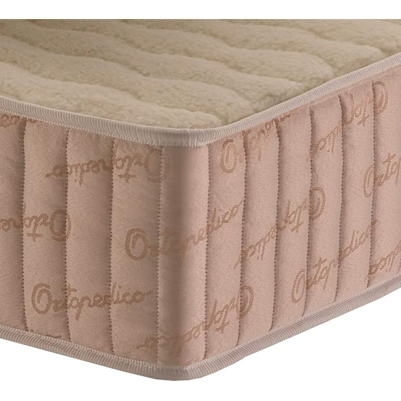 DELUXE13 Eliocel Orthopaedic Anatomic Mattress 2 Sides Merino Wool Gold High Strength - 20 cm Thickness (90 x 190 cm)