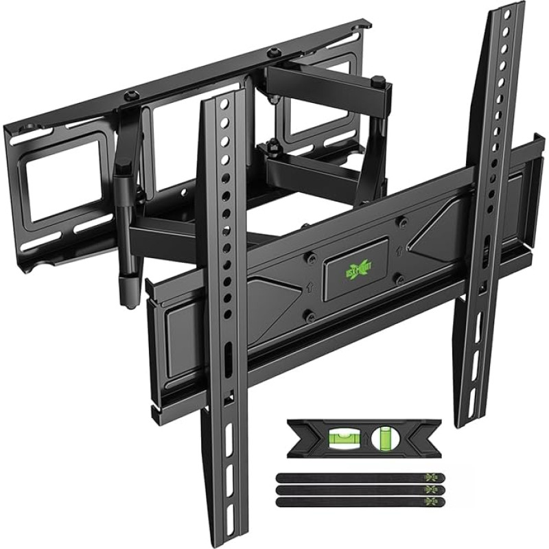 USX-MOUNT TV seinakinnitus pöörlev ja kallutatav 32-70-tollise LED, OLED, Plasma TV jaoks, universaalne TV seinakinnitus koos ülitugeva topeltvarrega, Max VESA 400 x 400 mm, kuni 45 kg kaaluga