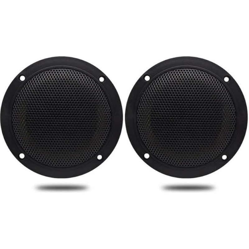 Herdio 4'' Inch Dual Cone Ceiling Speakers 2 Way Marine veekindlad kõlarid Niiskuskindel Sobib vannitoa SPA ruumi Hot Tub Garden Patio Car Golf Cart UV-kindlad kõlarid (must)