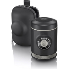 WACACACO Picopresso kaasaskantav espressomasin koos kohvimasinaga, professionaalne kvaliteetne kohvimasin, ühilduv ülipeene jahvatatud kohviga, reisikohvimasin, käsitsi juhitav, hall