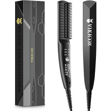 VIKICON habeme sirgendaja meestele, mini elektriline habeme sirgendaja, 30s kiire soojendusega harjakamm, iooniline juuste sirgendaja pika ja lühikese habeme stiilimiseks