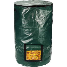 Garden Stand Up Composter, Quick Composter, Modern Mini Quick Composter, Composter for Balcony, Garden, Kitchen & Patio, with Lid and Compost Removal Window (15 Gallon)