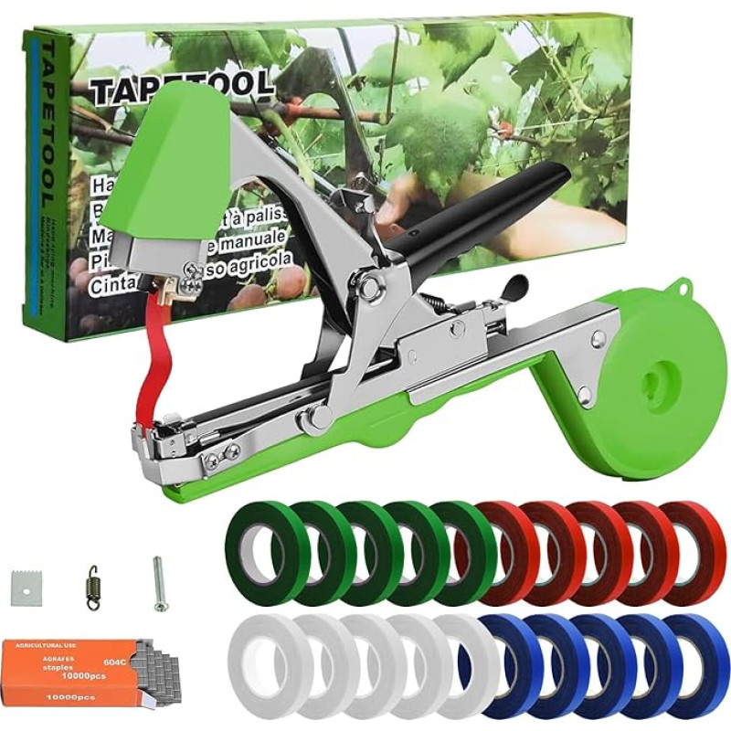 71Nmly Binding Pliers for Plant Ties, Plant Bender Machine, Tape Tongs, Wallpaper Tool, Tomato Hook, Vine Binding Tape, Tapener, Raspberries, Plants, Vineyard Tool, Plant Clips for 20 Rolls of