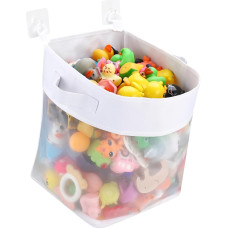 saerryor Bath Toy Storage Bag, Bath Toy Storage Organiser Mesh Baby Bath Toy Holder Bag with Large Openings, Bath Toy Organiser Kids Toy Storage with 4