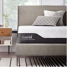 LUCID Hybrid Mattress, H2 H3, 25 cm High - with Bamboo Charcoal, Aloe Vera & Pocket Spring Core - Oeko-Tex - Moisture Wicking - Odour-inhibiting - Cold Foam Mattress & Spring Mattress, 140 x 200 cm