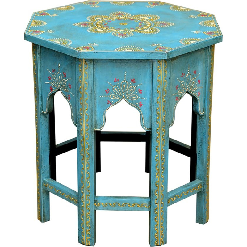 Casa Moro Side Table Wooden Table Telephone Table Bedside Table Bedroom Hallway Table Living Room Plant Stool Boho