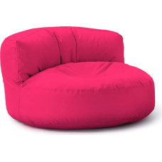 Lumaland Outdoor Bean Bag, Lounge Round Bean Bag Sofa, 320L Filling, 90x50cm, Pink
