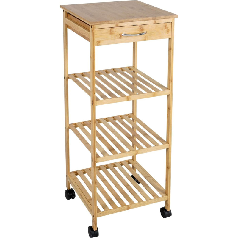 axentia Wooden Kitchen Trolley 37 x 89.5 x 37 cm