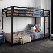 DHP Miles Metal Bunk Bed Black Single/Single
