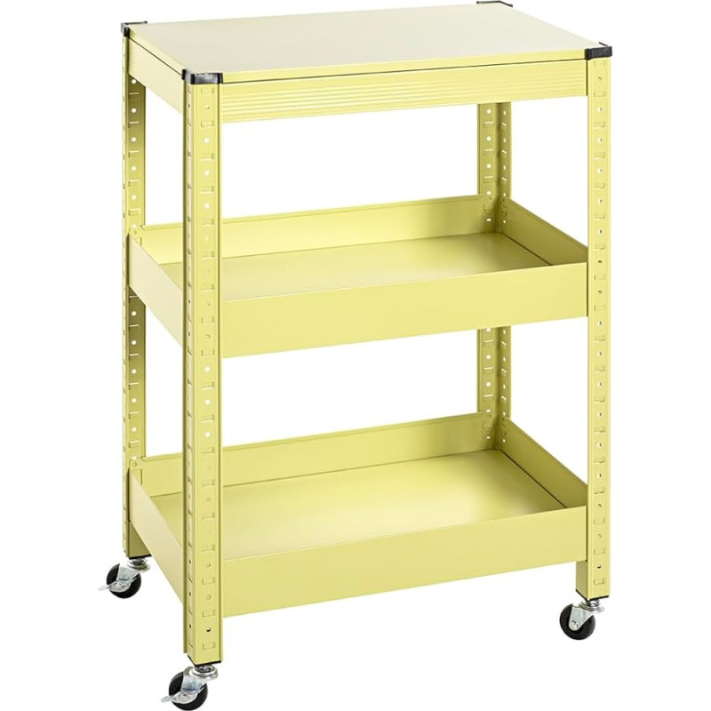 HAKU Möbel Serving Trolley, Green, Metal, Dimensions: W 50 x H 75 x D 32 cm, Style: Modern