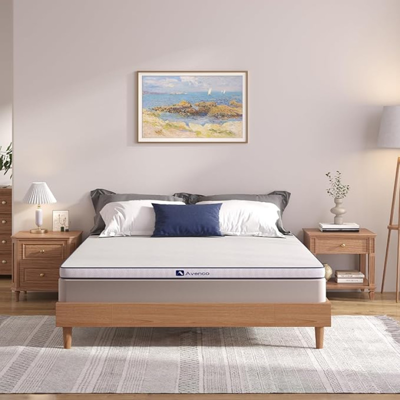 Avenco Topper 140x200cm, 7.5cm, Matratzentopper，Schaumstoffmatratzenauflage mit Gel-Memory-Schaum und Bambusfaser-Beimischung, CertiPUR-US zertifiziert