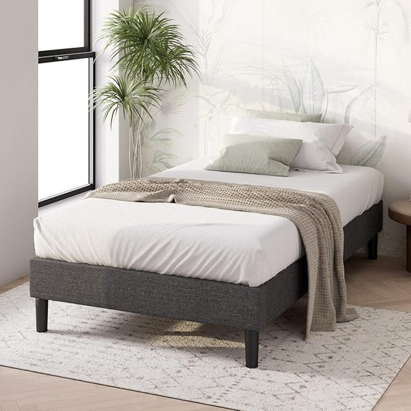 Zinus Curtis Essential Upholstered Platform Bed Frame