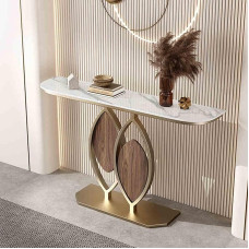 Eingangstisch mit Stauraum, schmaler langer Sofatisch für hinter Couch, Boho-Stil Konsole