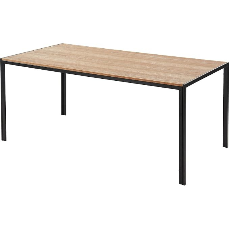 BAÏTA Black Wood and Metal Dining Table Length 180cm